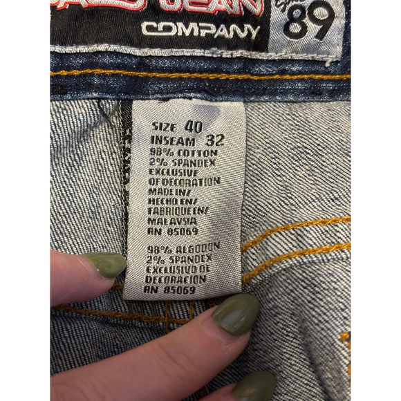 Vintage Paco Denim Jeans Straight Leg Cut Button Zip Fly Acid Wash Men's 40x32 - Picture 3 of 13